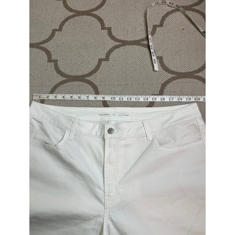 Old Navy high rise wow loose white calla lily jeans, size 20 - Picture 4 of 11